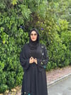 KELEBEK VE TAŞ İŞLEMELİ ABAYA