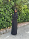 KELEBEK VE TAŞ İŞLEMELİ ABAYA