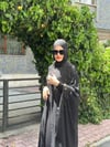 TAŞ İŞLEMELİ SATEN ABAYA