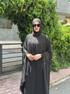 TAŞ İŞLEMELİ SATEN ABAYA