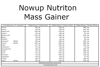 Nowup Nutrition Mass Gainer 4020 gr