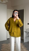 Oversize Transparan Gömlek - Olive 