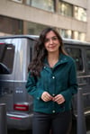 Süet Bomber Ceket  - Yeşil 