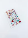 12'li Taşlı Bedazzling Sticker - ÇOK RENKLİ - Toptan Takı