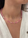 Kalp Boncuk Kolye - Pembe - Toptan Takı