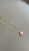 Mineli Kapaklı Kolye - Pembe
