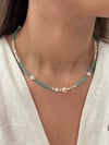 Papatya Boncuk Kolye - Mavi - Toptan Takı