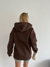 BUSEMKadın Kapüşonlu Üç İplik Owersize Fermuarlı Sweatshirt KahverengiSweatshirtBusem Kadın Kapüşonlu Üç İplik Owersize Fermuarlı Sweatshirt Kahverengi / stalibutik