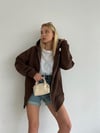 BUSEMKadın Kapüşonlu Üç İplik Owersize Fermuarlı Sweatshirt KahverengiSweatshirtBusem Kadın Kapüşonlu Üç İplik Owersize Fermuarlı Sweatshirt Kahverengi / stalibutik