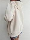 BUSEMKadın Kapüşonlu Üç İplik Owersize Fermuarlı Sweatshirt EkruSweatshirtBusem Kadın Kapüşonlu Üç İplik Owersize Fermuarlı Sweatshirt Ekru / stalibutik
