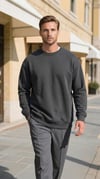 BYOLİSErkek Sıfır Yaka Oversize Üç İplik Sweatshırt SiyahSweatshirtByolis Erkek Sıfır Yaka Oversize Sweatshırt Siyah / stalibutik