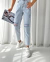 STALİKadın Dizi Yırtık Kar Yıkıma Mom Kot Pantolon Buz MaviPantolonStockport Kadın Dizi Yırtık Kar Yıkama Mom Jeans Buz Mavi / Stalibutik