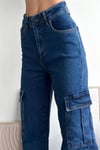 STALİKadın Kargo Cep Pantolon MaviPantolonStockport Kadın Kargo Cep Pantolon Mavi / stalibutik