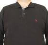 Erkek Büyük Beden Polo Yaka Sweat LR 24403 SIYAH