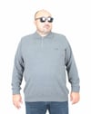 Erkek Büyük Beden Polo Yaka Sweat BSS 24404 ANTRASIT