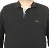 Erkek Büyük Beden Polo Yaka Sweat BSS 24404 SIYAH