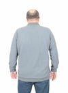 Erkek Büyük Beden Polo Yaka Sweat BSS 24404 ANTRASIT