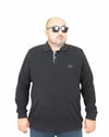 Erkek Büyük Beden Polo Yaka Sweat BSS 24404 SIYAH