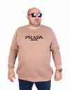 Erkek Büyük Beden Sıfır Yaka 3ip Sweat PRD 24207 S.KAHVE