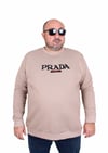 Erkek Büyük Beden Sıfır Yaka 3ip Sweat PRD 24207 CAMEL