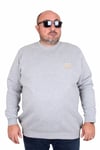 Erkek Büyük Beden Sıfır Yaka 3ip Sweat BRB 24206 GRI MELANJ