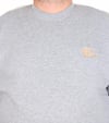 Erkek Büyük Beden Sıfır Yaka 3ip Sweat BRB 24206 GRI MELANJ