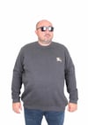 Erkek Büyük Beden Sıfır Yaka 3ip Sweat BRB 24206 ANTRASİT MELANJ