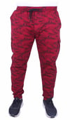 Starbattal Battal Beden 2ip Likralı Eşofman Altı Honeycomb Camouflage 23502 BORDO