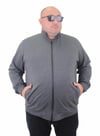 Mocgrande Büyük Beden Basic Mevsimlik Fermuarlı Sweatshirt 22750 GRI MELANJ