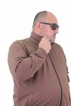 Mocgrande Büyük Beden Basic Mevsimlik Fermuarlı Sweatshirt 22750 TABA