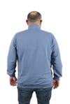 Starbattal Büyük Beden Basic Mevsimlik Fermuarlı Sweatshirt 22750 MAVI