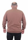 Mocgrande Büyük Beden Basic Mevsimlik Fermuarlı Sweatshirt 22750 TABA