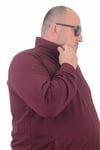 Mocgrande Büyük Beden Basic Mevsimlik Fermuarlı Sweatshirt 22750 MURDUM