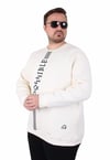 Mocgrande Büyük Beden Bisiklet Yaka 3ip Sweat Possible 25719 BEJ