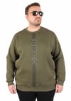 Mocgrande Büyük Beden Bisiklet Yaka 3ip Sweat Possible 25719 HAKI