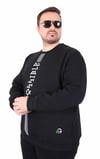 Mocgrande Büyük Beden Bisiklet Yaka 3ip Sweat Possible 25719 SIYAH