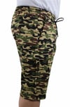 Mocgrande Büyük Beden Commando Camouflage Erkek Penye Şort 23606 BEJ