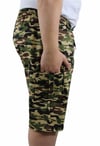 Mocgrande Büyük Beden Commando Camouflage Erkek Penye Şort 23606 BEJ
