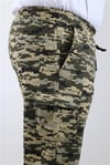 Mocgrande Büyük Beden Commando Camouflage Erkek Penye Şort 23606 Askeri Yeşil