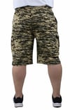 Mocgrande Büyük Beden Commando Camouflage Erkek Penye Şort 23606 Askeri Yeşil