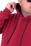 MocGrande Büyük Beden Erkek Basic Sweat Kapüşonlu 11700 BORDO