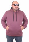 MocGrande Büyük Beden Erkek Basic Sweat Kapüşonlu 11700 Eflatun