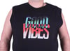 Mocgrande Büyük Beden Erkek Baskılı Kolsuz Tişört Good Vibes 23141 SIYAH