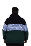 MocGrande Büyük Beden Kapüşonlu 3ip Sweat Transforming 25713 LACIVERT