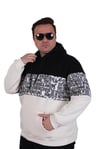 MocGrande Büyük Beden Kapüşonlu 3ip Sweat Transforming 25713 SIYAH