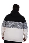 MocGrande Büyük Beden Kapüşonlu 3ip Sweat Transforming 25713 SIYAH