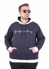 MocGrande Büyük Beden Kapüşonlu 3ip Sweat Beauty 25714 LACIVERT
