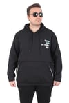 MocGrande Büyük Beden Kapüşonlu Sweat Double Face Never 25706 SIYAH