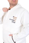 MocGrande Büyük Beden Kapüşonlu Sweat Double Face Never 25706 EKRU
