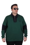 MocGrande Büyük Beden Polo Yaka Fermuarlı Sweat Double Face 25709 NEFTI